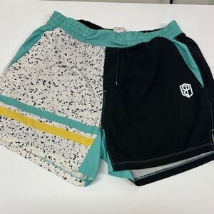 Born Primitive Black and Teal Men's Shorts
